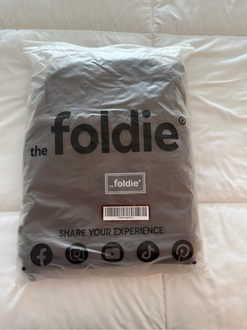 The Foldie travel bag in brown
